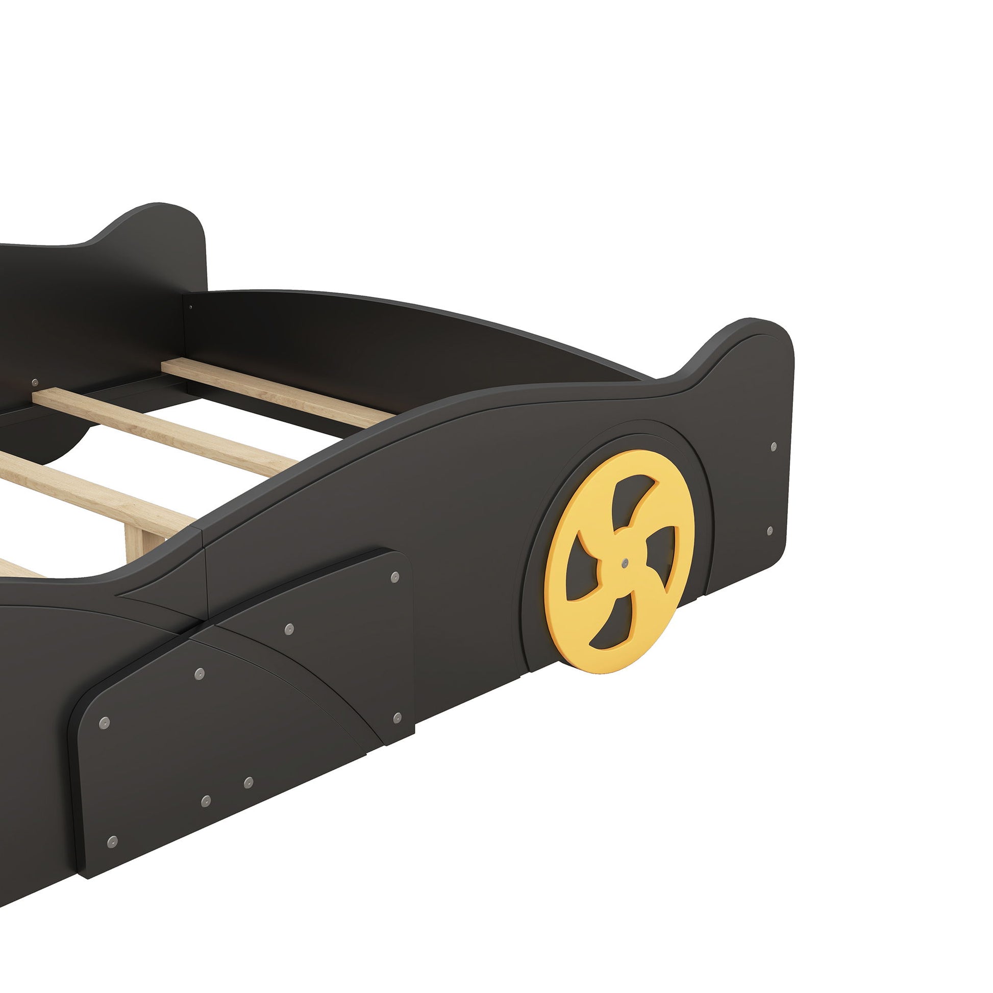 Race Car Shaped Platform Bed With Wheels And Storage - The Sleep Loft - Online Mattress Showroom NYC