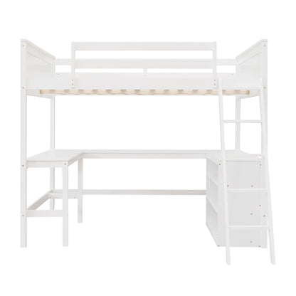 Loft Bed With Shelves With Desk - The Sleep Loft - Online Mattress Showroom NYC