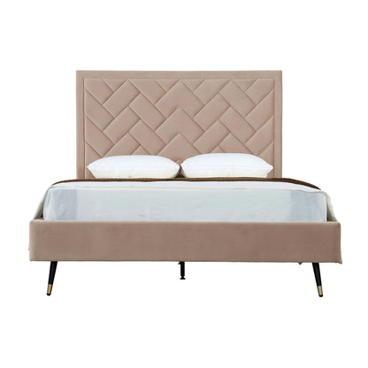 Crosby - Bed With Upholstered Headboard And Slats - The Sleep Loft - Online Mattress Showroom NYC