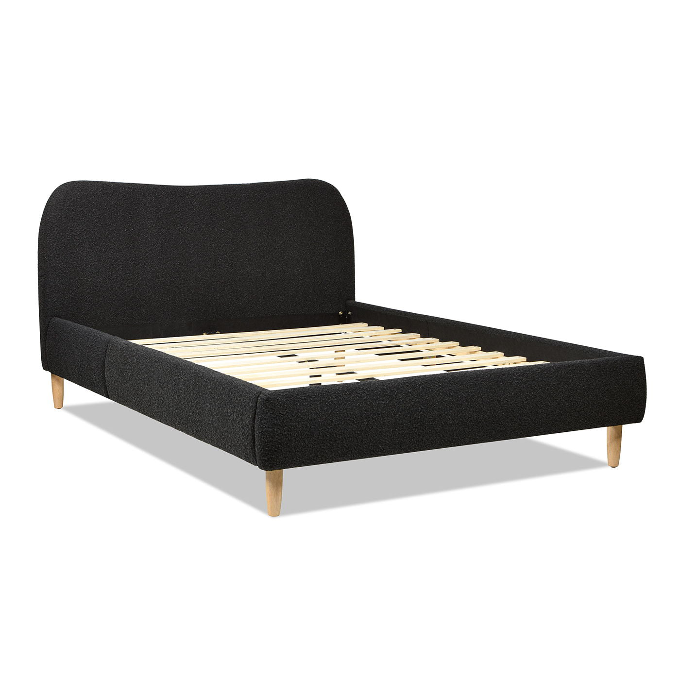 Roman - Curved Headboard Upholstered Platform Bed - The Sleep Loft - Online Mattress Showroom NYC