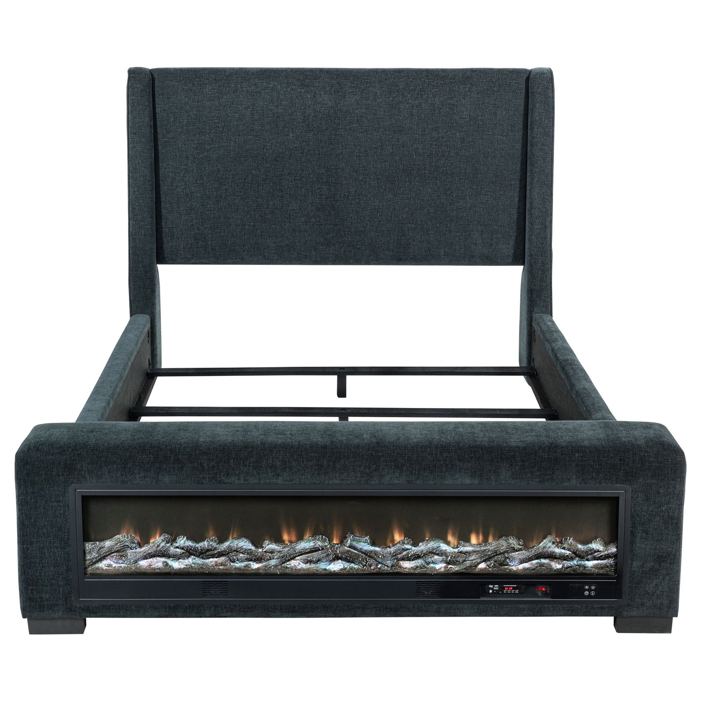 Sebastian - Upholstered Bed With Built-In Flame Visualizer And Bluetooth Speaker - The Sleep Loft - Online Mattress Showroom NYC