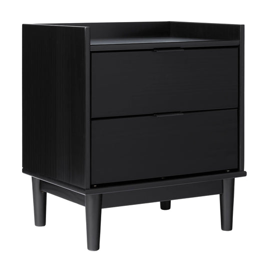 Mid-Century Modern 2 Drawer Nightstand - The Sleep Loft - Online Mattress Showroom NYC