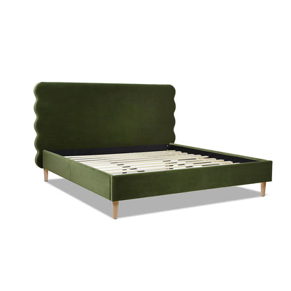 Stockholm - Modern Wavy Headboard Platform Bed - The Sleep Loft - Online Mattress Showroom NYC