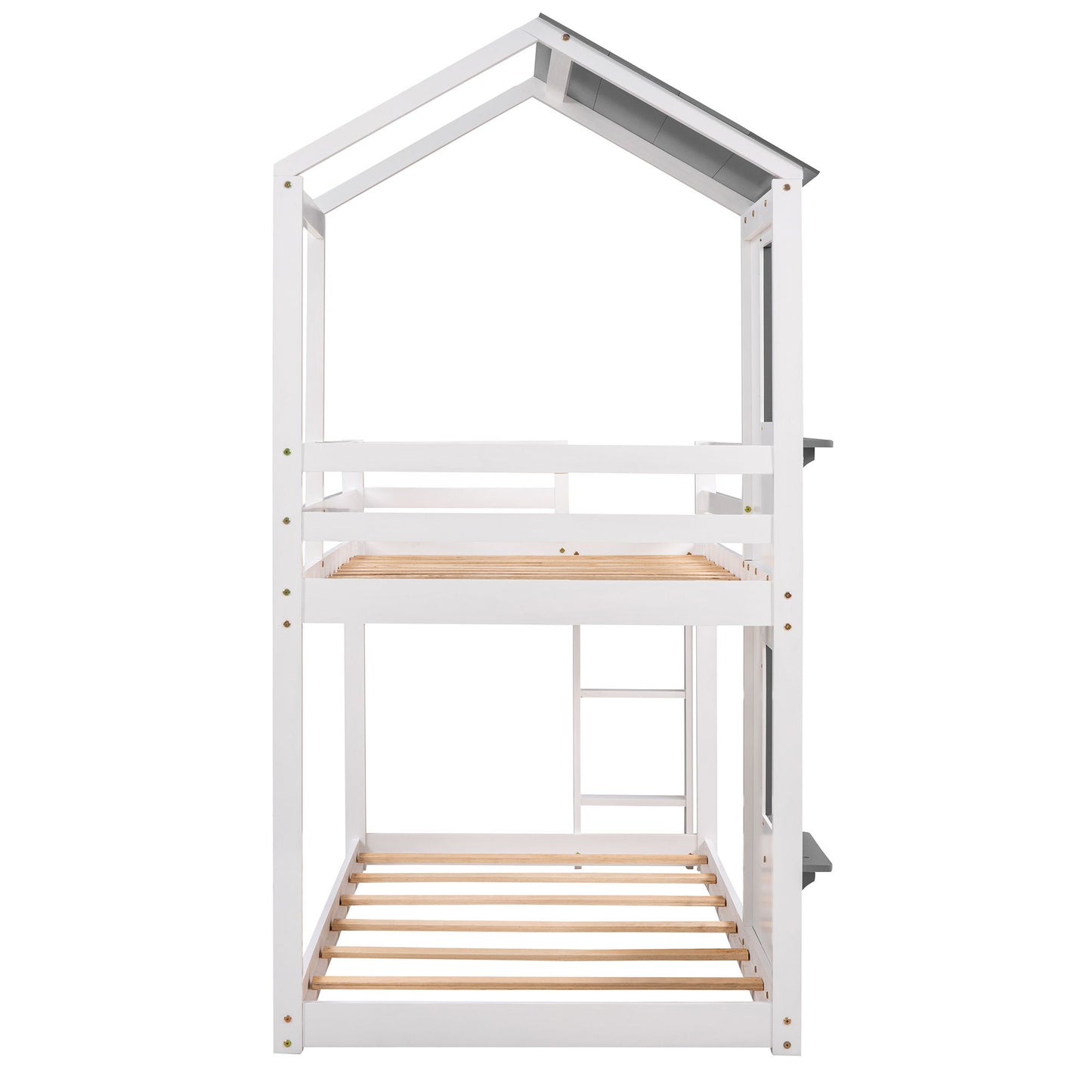 Bunk Bed Wood Bed & Roof, Window, Guardrail, Ladder - The Sleep Loft - Online Mattress Showroom NYC