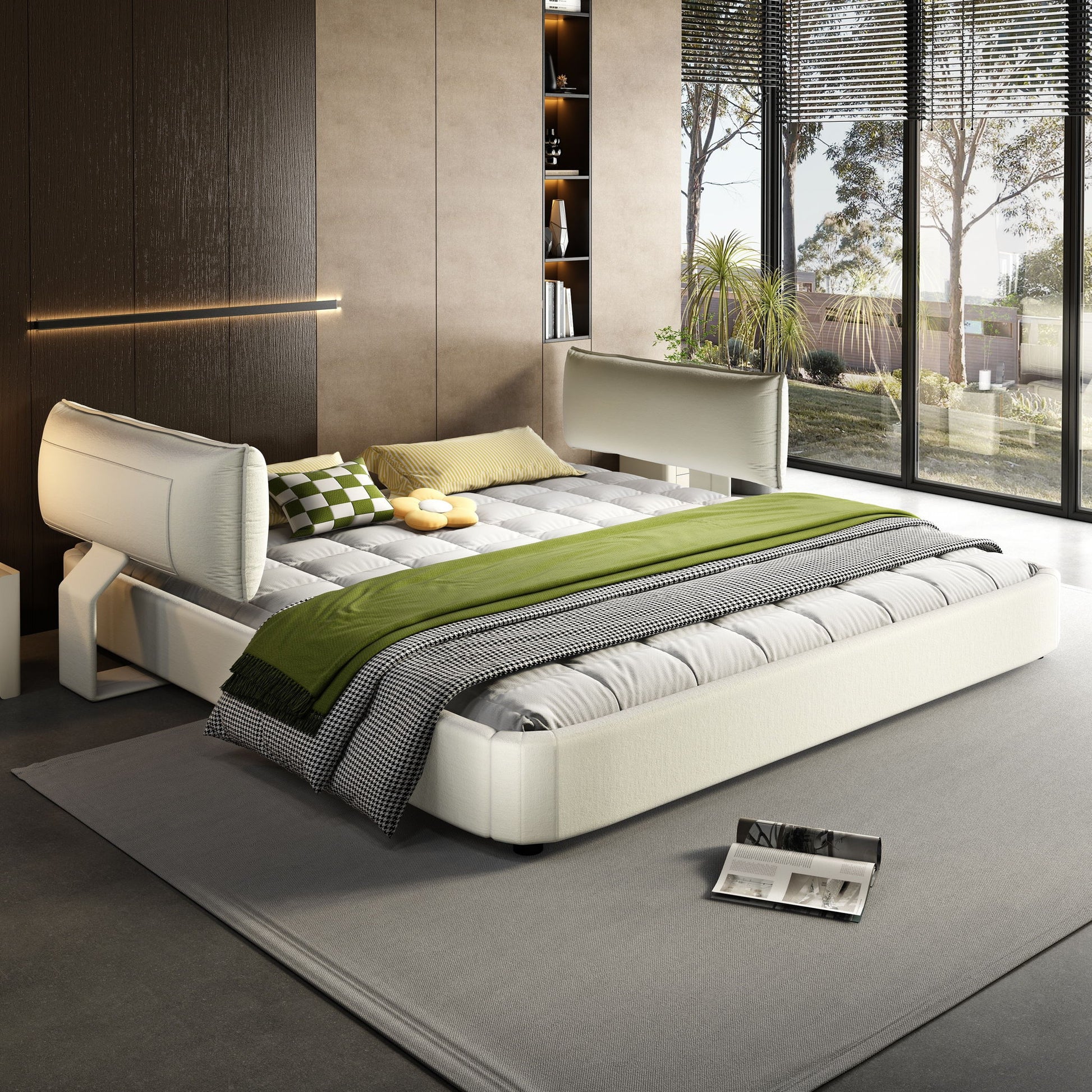 Cloud Bed Frame With Oversized Padded Movable Headboard - The Sleep Loft - Online Mattress Showroom NYC