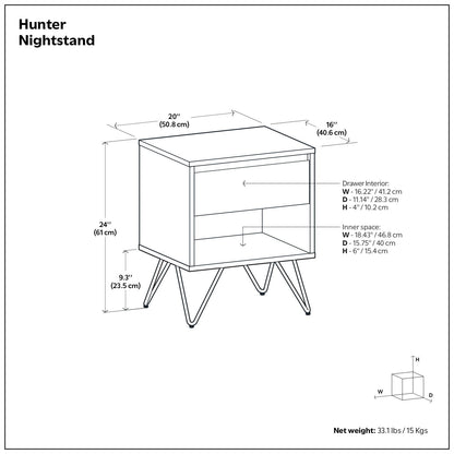 Hunter - Nightstand - The Sleep Loft - Online Mattress Showroom NYC