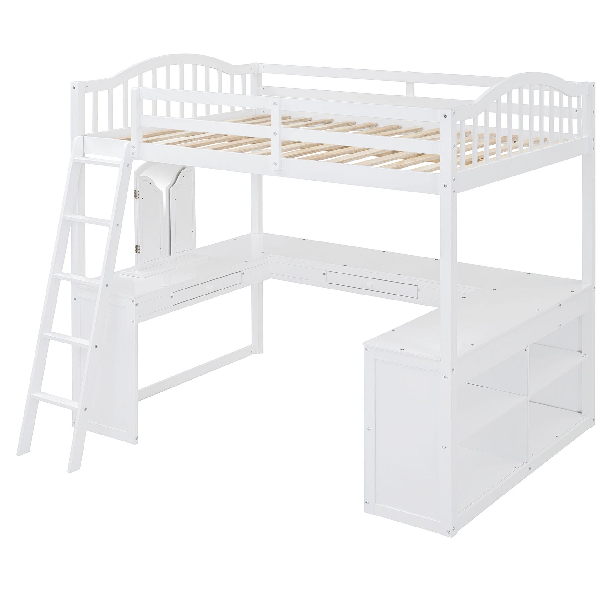 Loft Bed With Drawers, Cabinet, Shelves With Desk - The Sleep Loft - Online Mattress Showroom NYC
