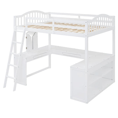 Loft Bed With Drawers, Cabinet, Shelves With Desk - The Sleep Loft - Online Mattress Showroom NYC