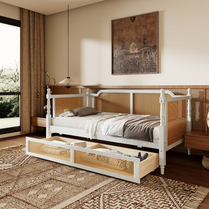Traditional Style Rattan Daybed, No Box Spring Needed - The Sleep Loft - Online Mattress Showroom NYC