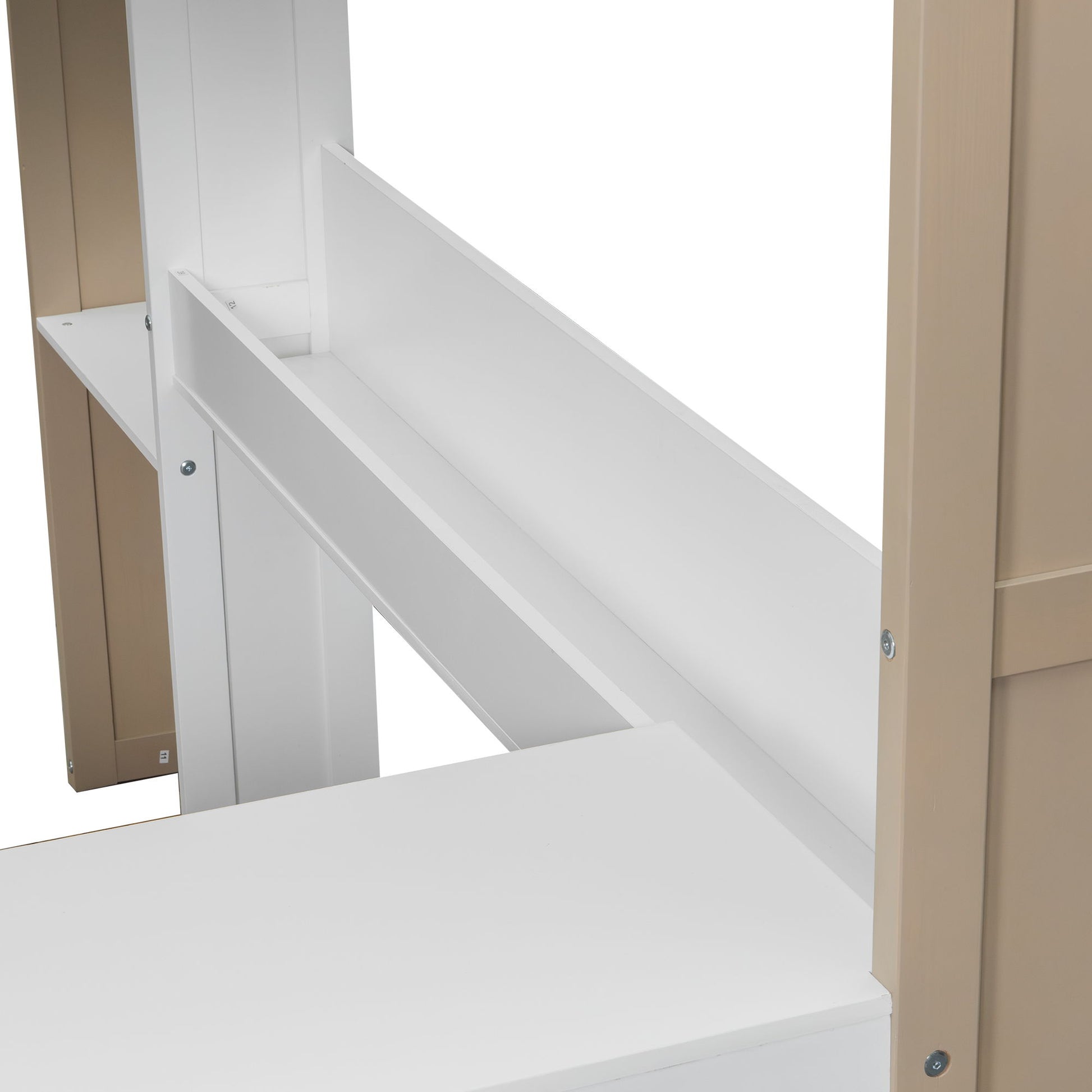 Loft Bed With Built In Storage Shelves, Clothes Rail, And Desk - The Sleep Loft - Online Mattress Showroom NYC