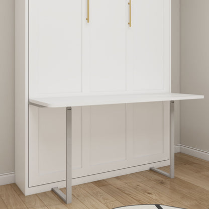 Queen Size Murphy Wall Bed With Side Storage Cabinets - White - The Sleep Loft - Online Mattress Showroom NYC