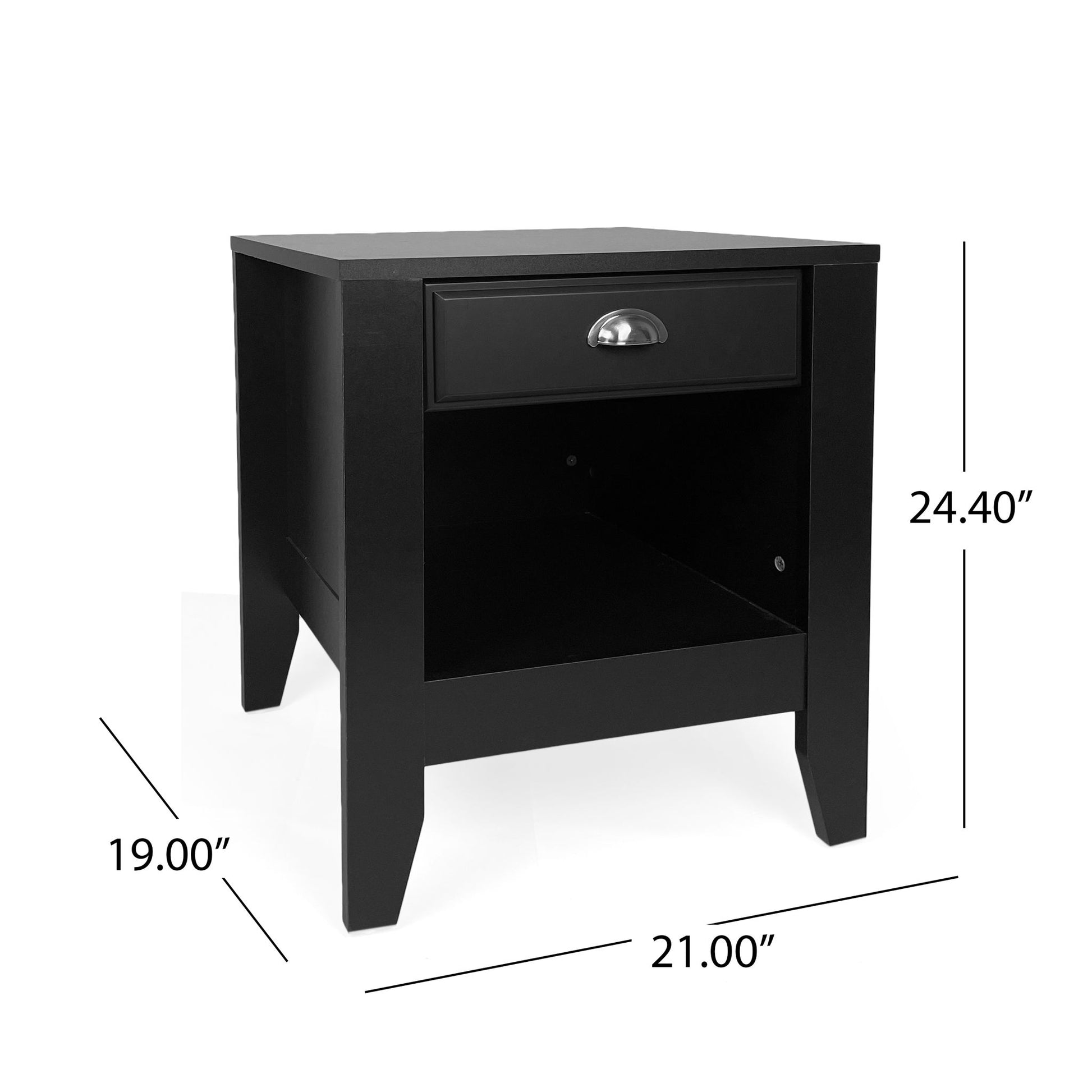 Cleary - Contemporary Nightstand With Drawer - The Sleep Loft - Online Mattress Showroom NYC
