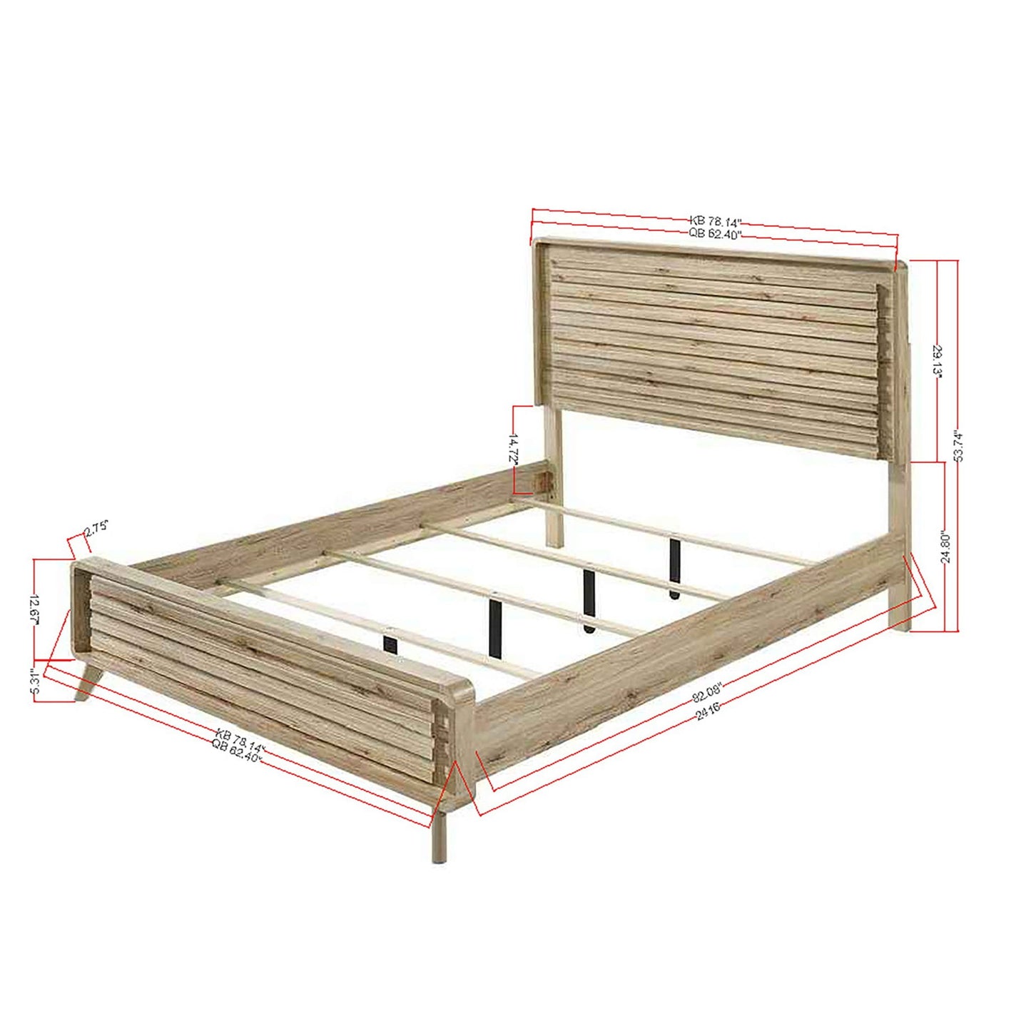 Panel Bed With Slatted Headboard And Footboard - The Sleep Loft - Online Mattress Showroom NYC