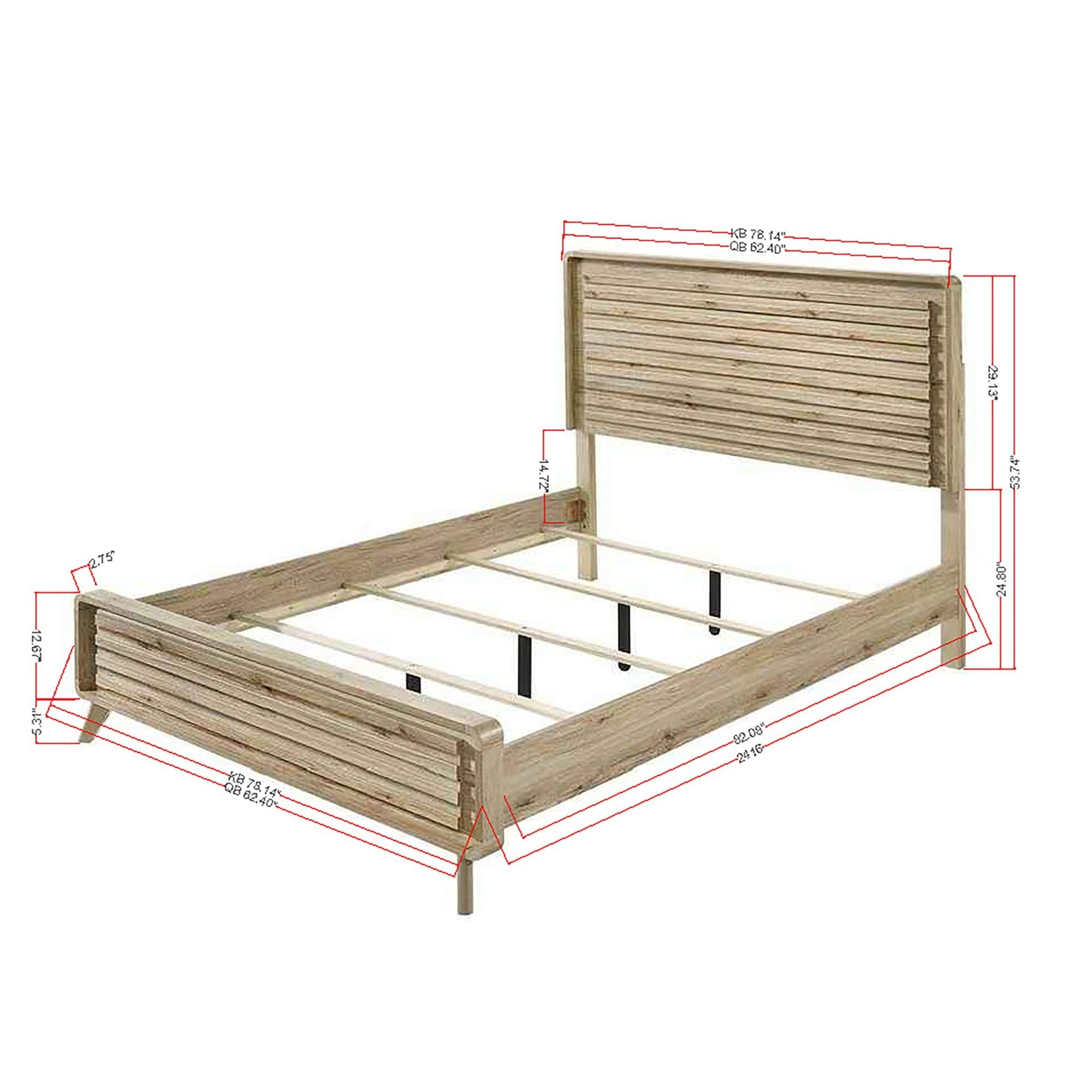 Panel Bed With Slatted Headboard And Footboard - The Sleep Loft - Online Mattress Showroom NYC