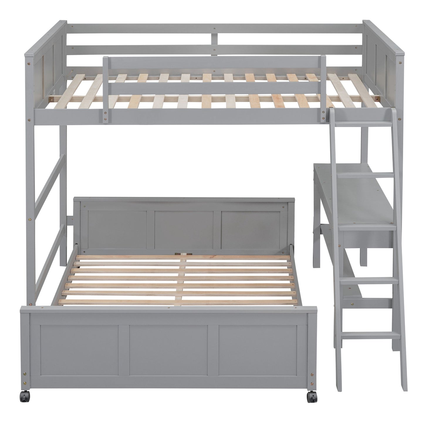 Full Over Full Bunk Bed With Desk - The Sleep Loft - Online Mattress Showroom NYC
