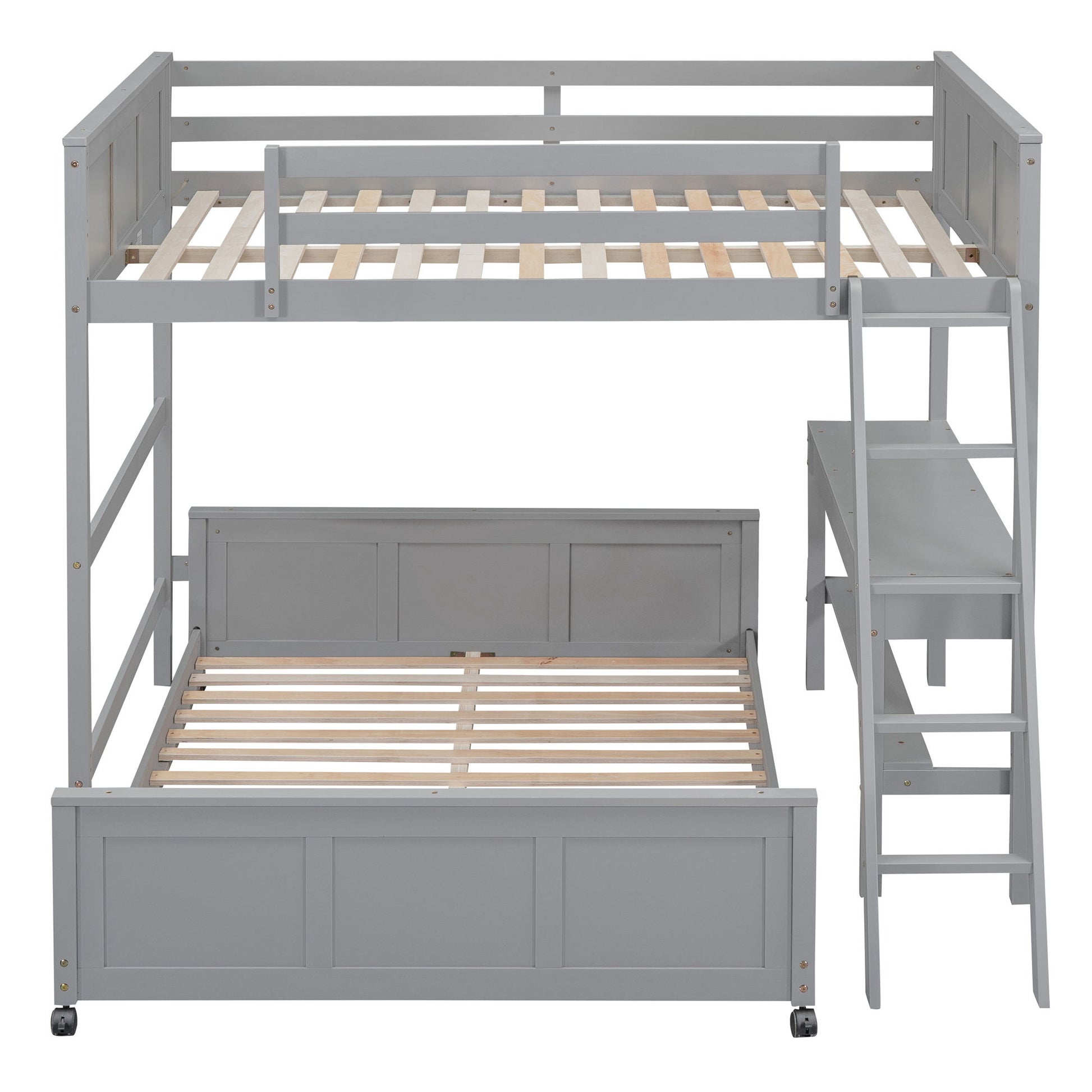 Full Over Full Bunk Bed With Desk - The Sleep Loft - Online Mattress Showroom NYC