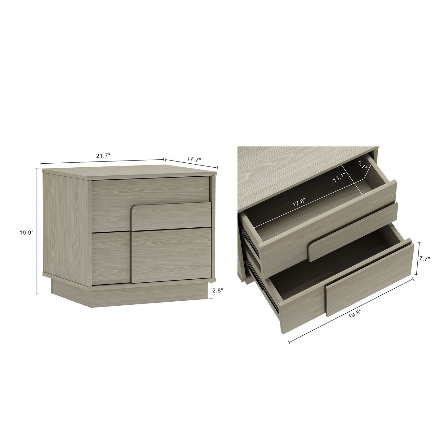 Horizon - Nightstand - The Sleep Loft - Online Mattress Showroom NYC