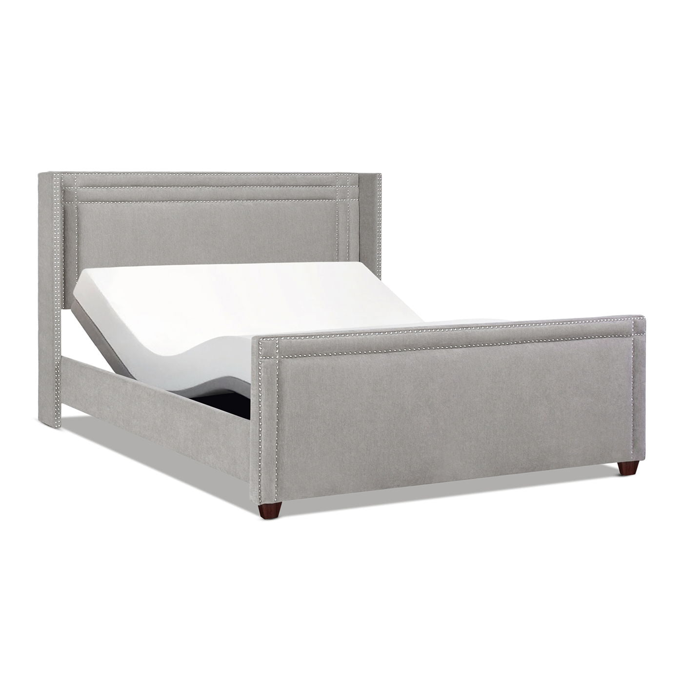 Elle - Wingback Upholstered King Bed - Silver Gray - The Sleep Loft - Online Mattress Showroom NYC