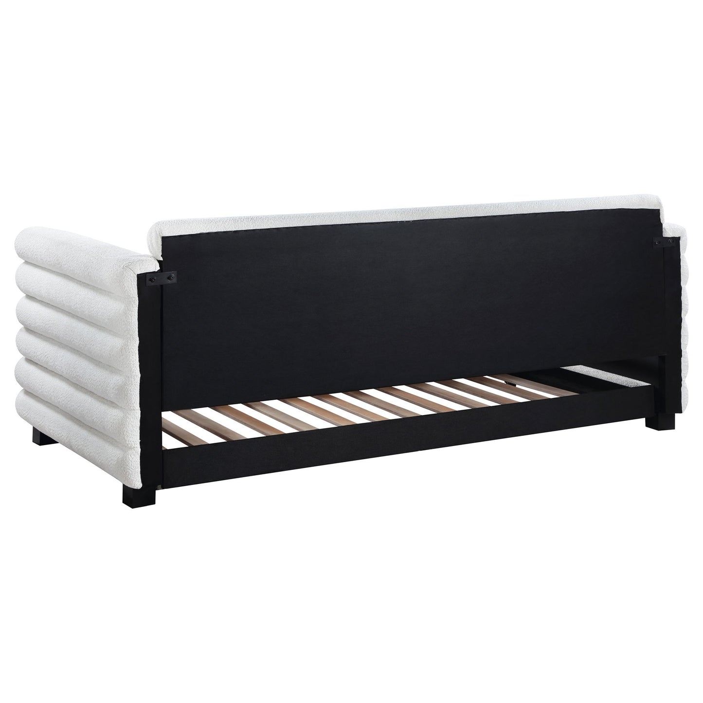 Fandango - Upholstered Twin Day Bed With Trundle - White - The Sleep Loft - Online Mattress Showroom NYC