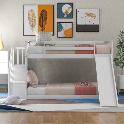 Bunk Bed With Convertible Slide And Stairway - The Sleep Loft - Online Mattress Showroom NYC