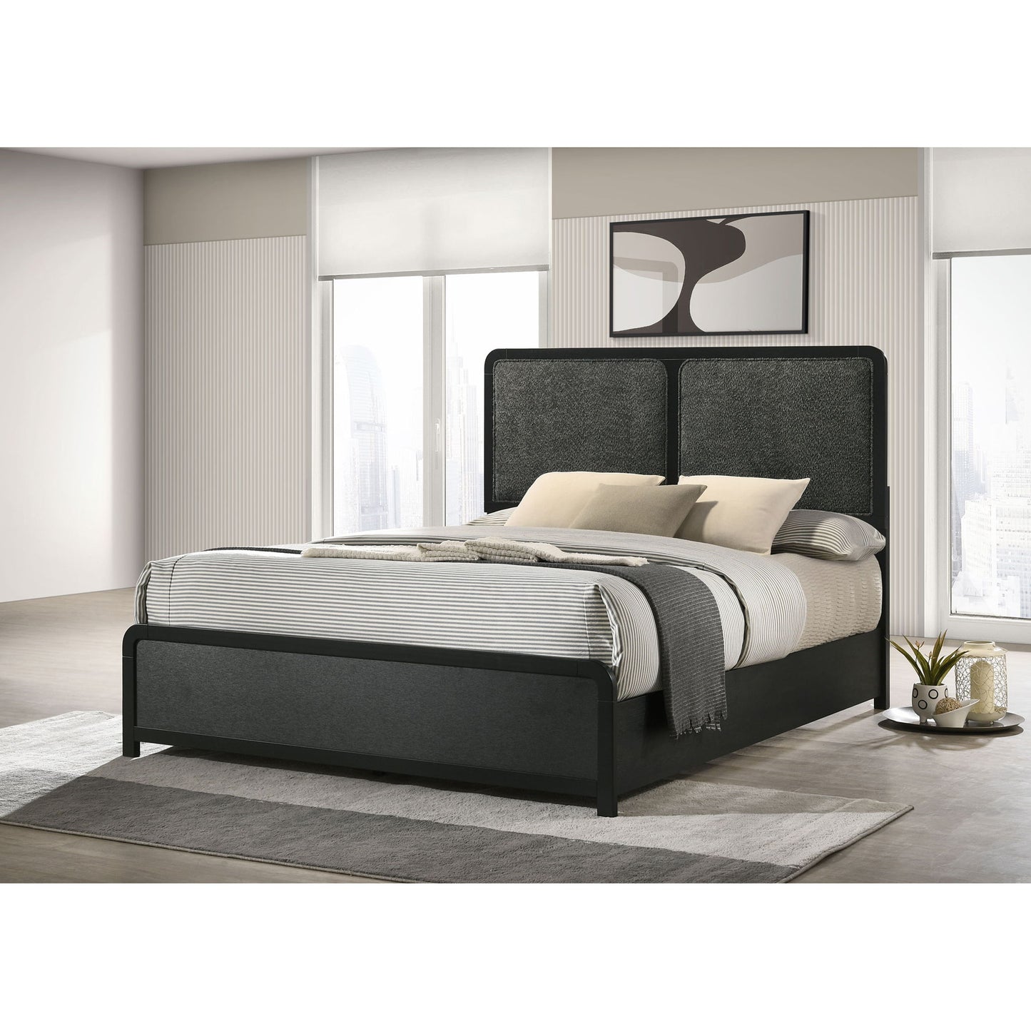 Burton - Bed With Upholstered Headboard - The Sleep Loft - Online Mattress Showroom NYC