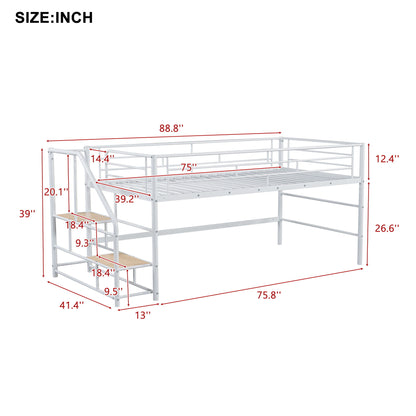 Loft Bed With Storage Stairs And Metal Frame - The Sleep Loft - Online Mattress Showroom NYC