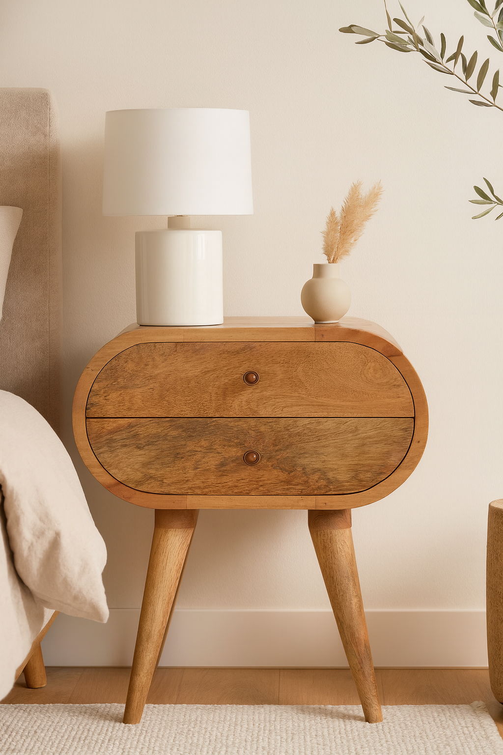 Circular Nightstand - The Sleep Loft - Online Mattress Showroom NYC