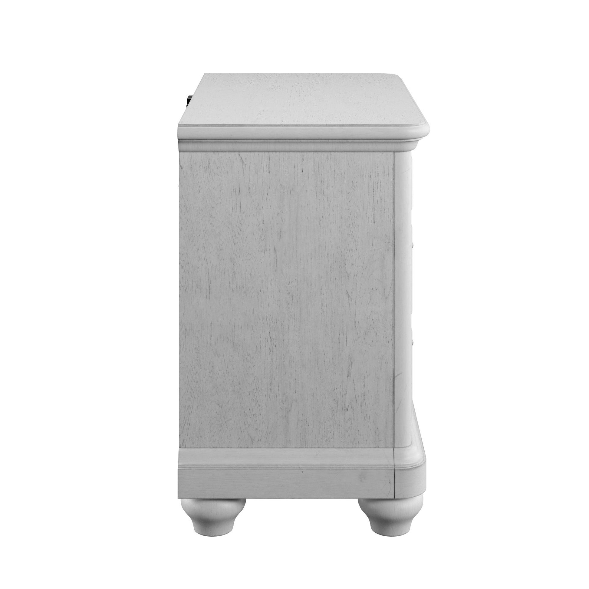 Mariano - 3 Drawer Nightstand With USB - Gray - The Sleep Loft - Online Mattress Showroom NYC