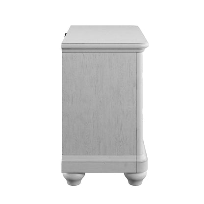 Mariano - 3 Drawer Nightstand With USB - Gray - The Sleep Loft - Online Mattress Showroom NYC