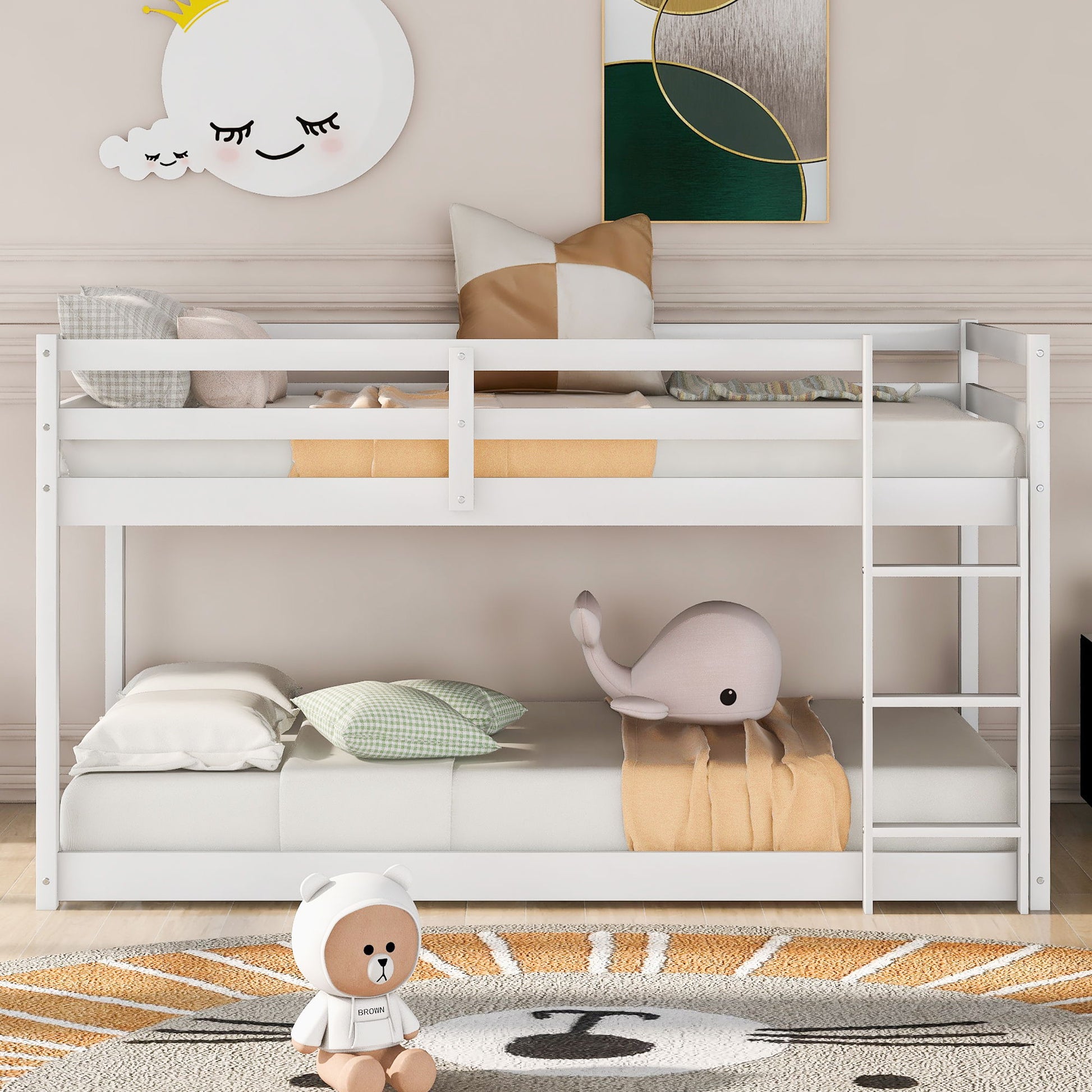 Floor Bunk Bed With Ladder - The Sleep Loft - Online Mattress Showroom NYC