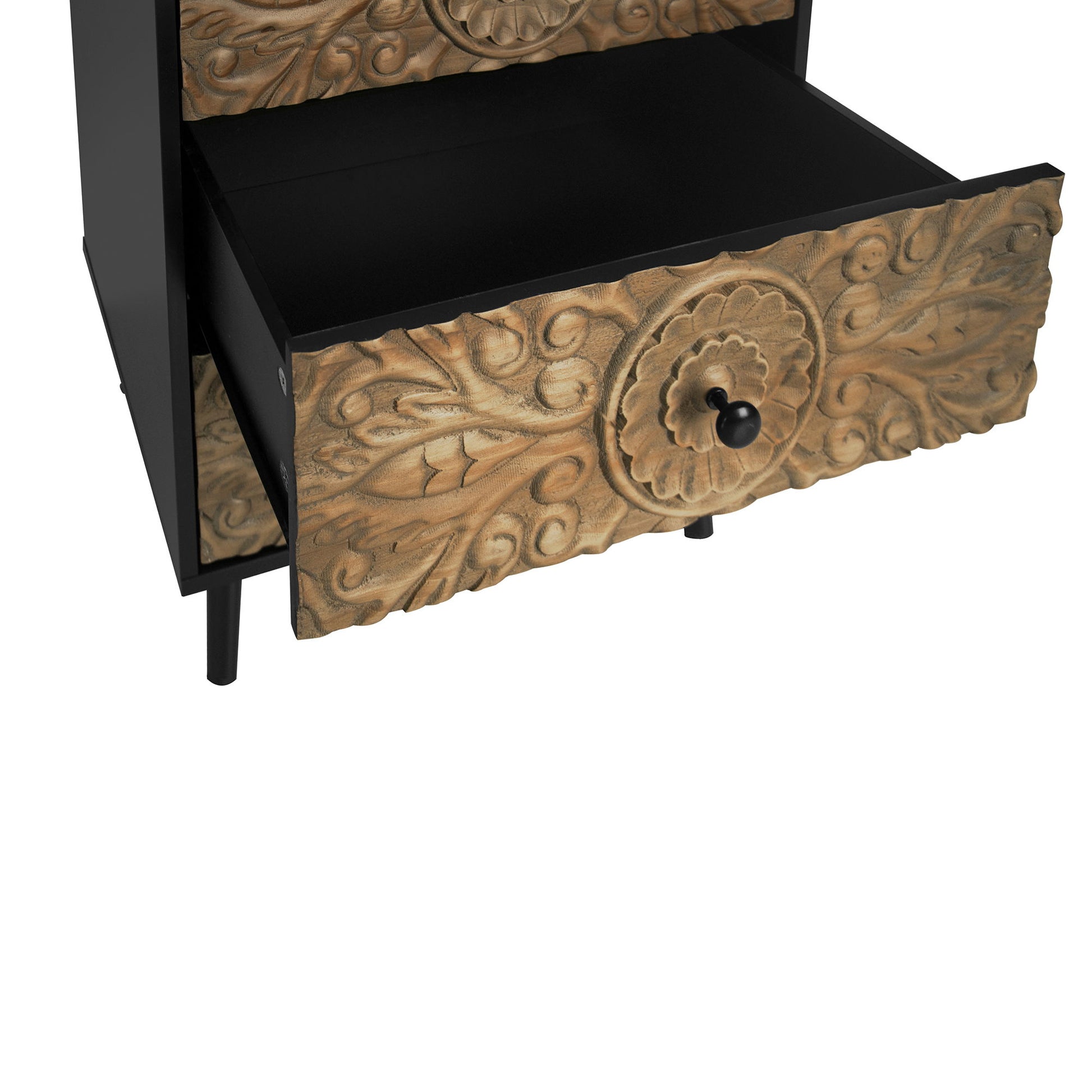 3 Drawer Cabinet, Suitable For Bedroom - Black - The Sleep Loft - Online Mattress Showroom NYC
