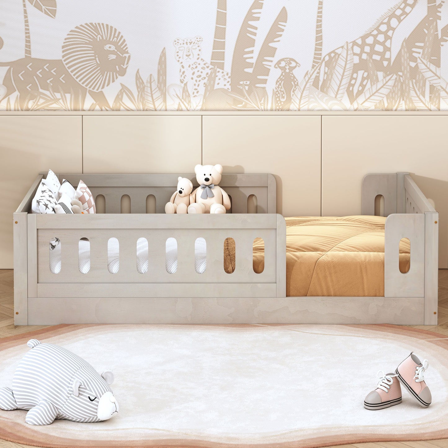 Platform Bed With Guardrail - The Sleep Loft - Online Mattress Showroom NYC