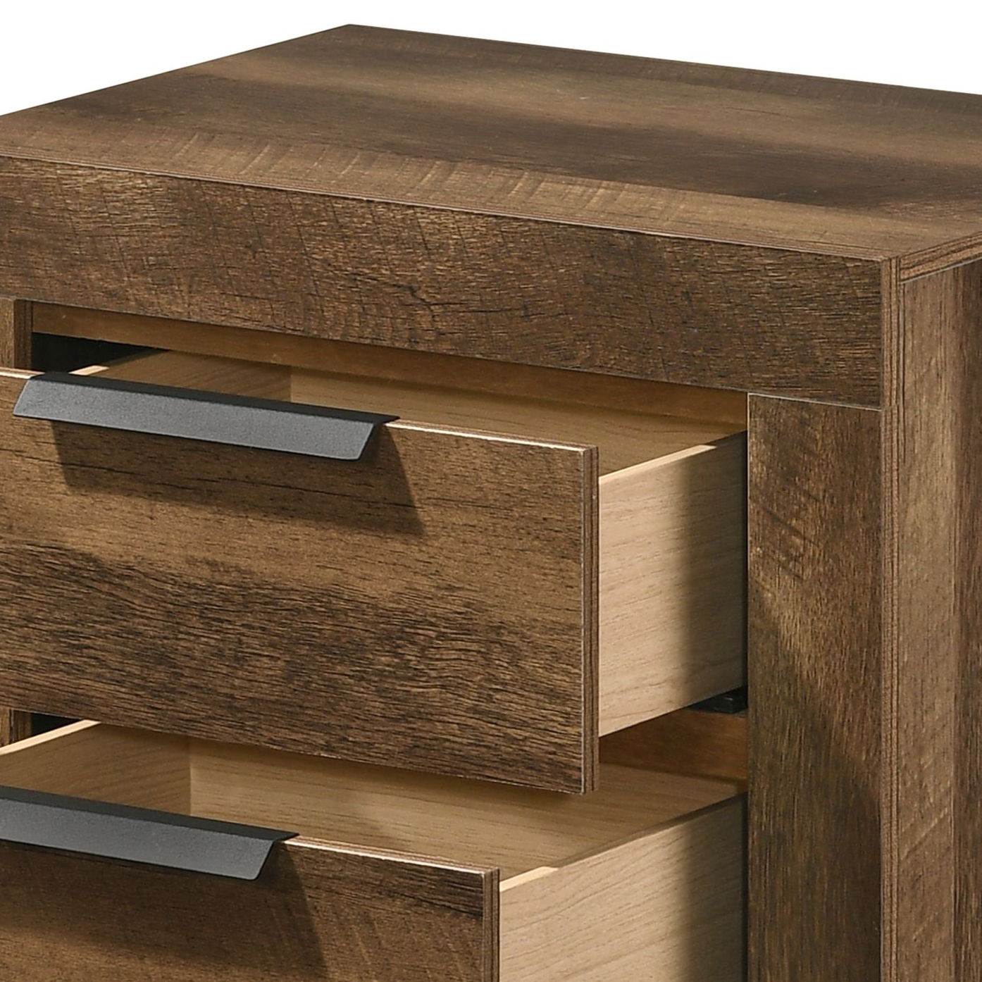Morales - Rustic Nightstand - Oak - The Sleep Loft - Online Mattress Showroom NYC