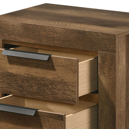 Morales - Rustic Nightstand - Oak - The Sleep Loft - Online Mattress Showroom NYC