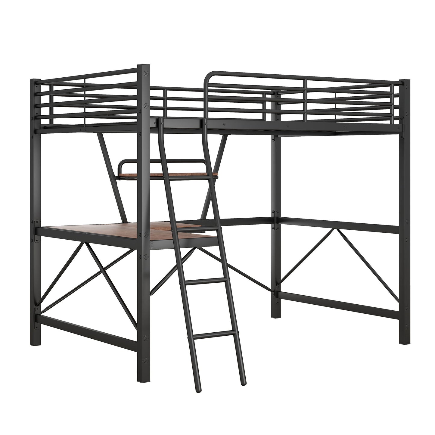 Loft Bed With Desk And Shelf, Modern Design - The Sleep Loft - Online Mattress Showroom NYC