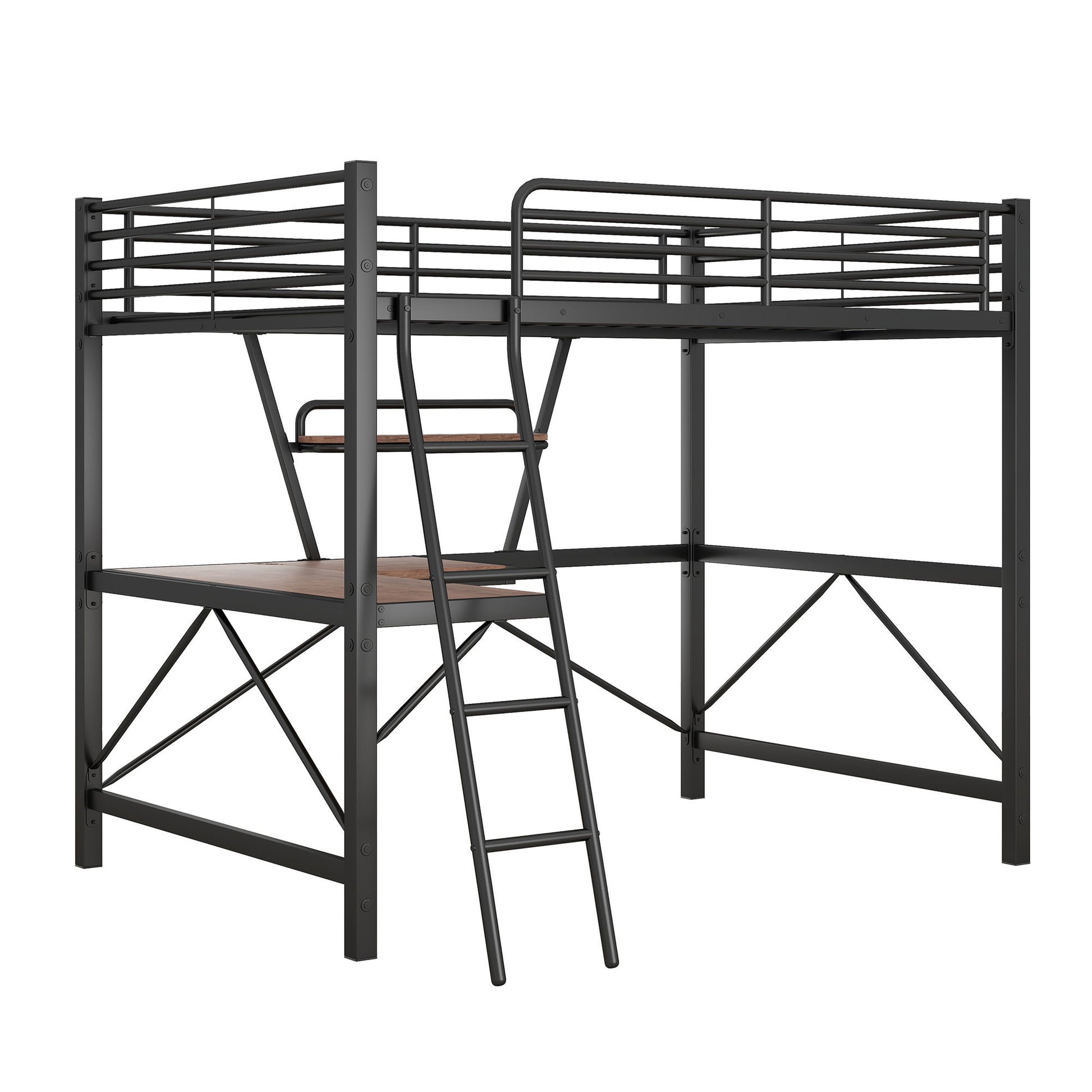 Loft Bed With Desk And Shelf, Modern Design - The Sleep Loft - Online Mattress Showroom NYC
