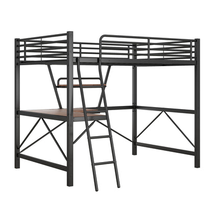 Loft Bed With Desk And Shelf, Modern Design - The Sleep Loft - Online Mattress Showroom NYC