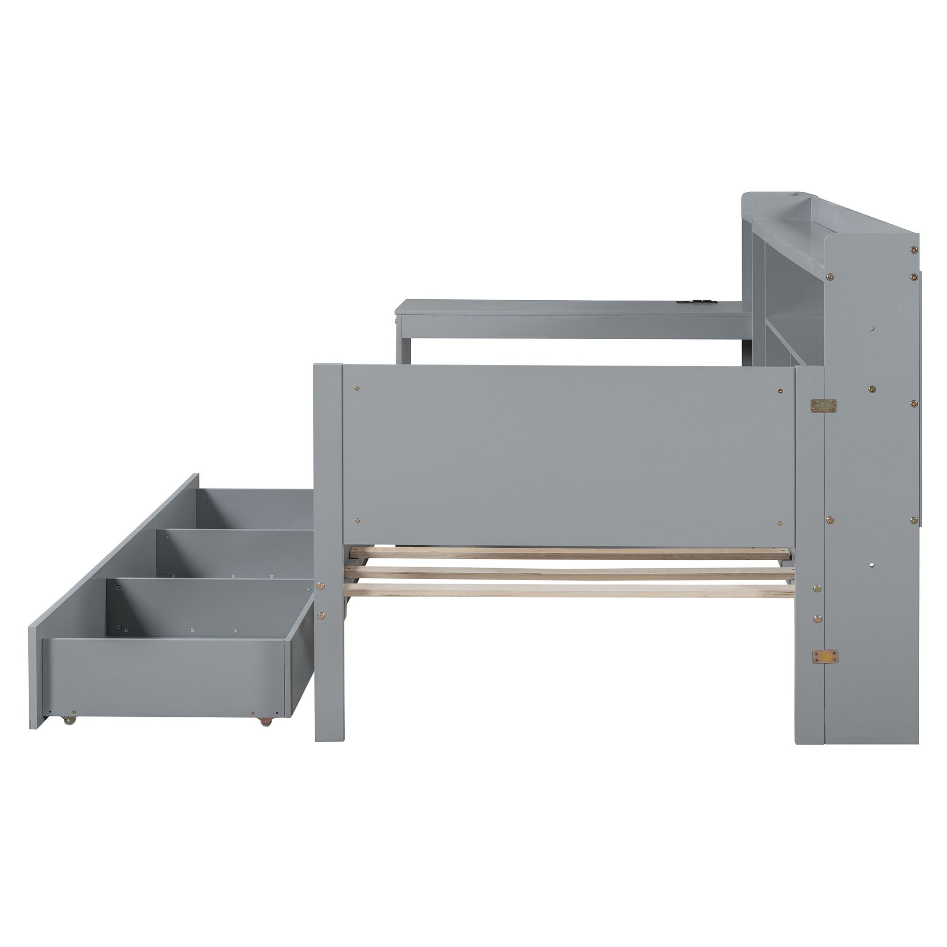 Daybed With 3 Drawers USB Ports And Desk - The Sleep Loft - Online Mattress Showroom NYC
