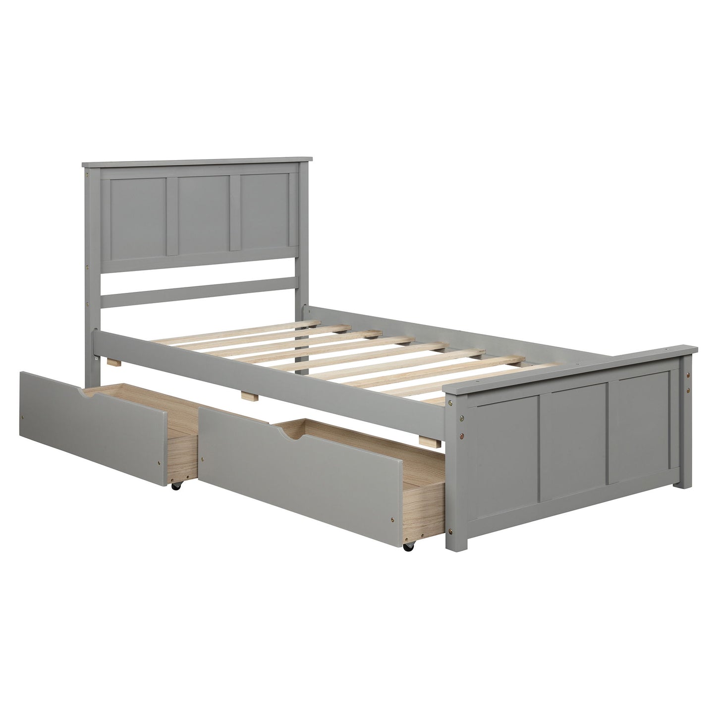 Platform Storage Bed With 2 Wheel Base Drawers - The Sleep Loft - Online Mattress Showroom NYC