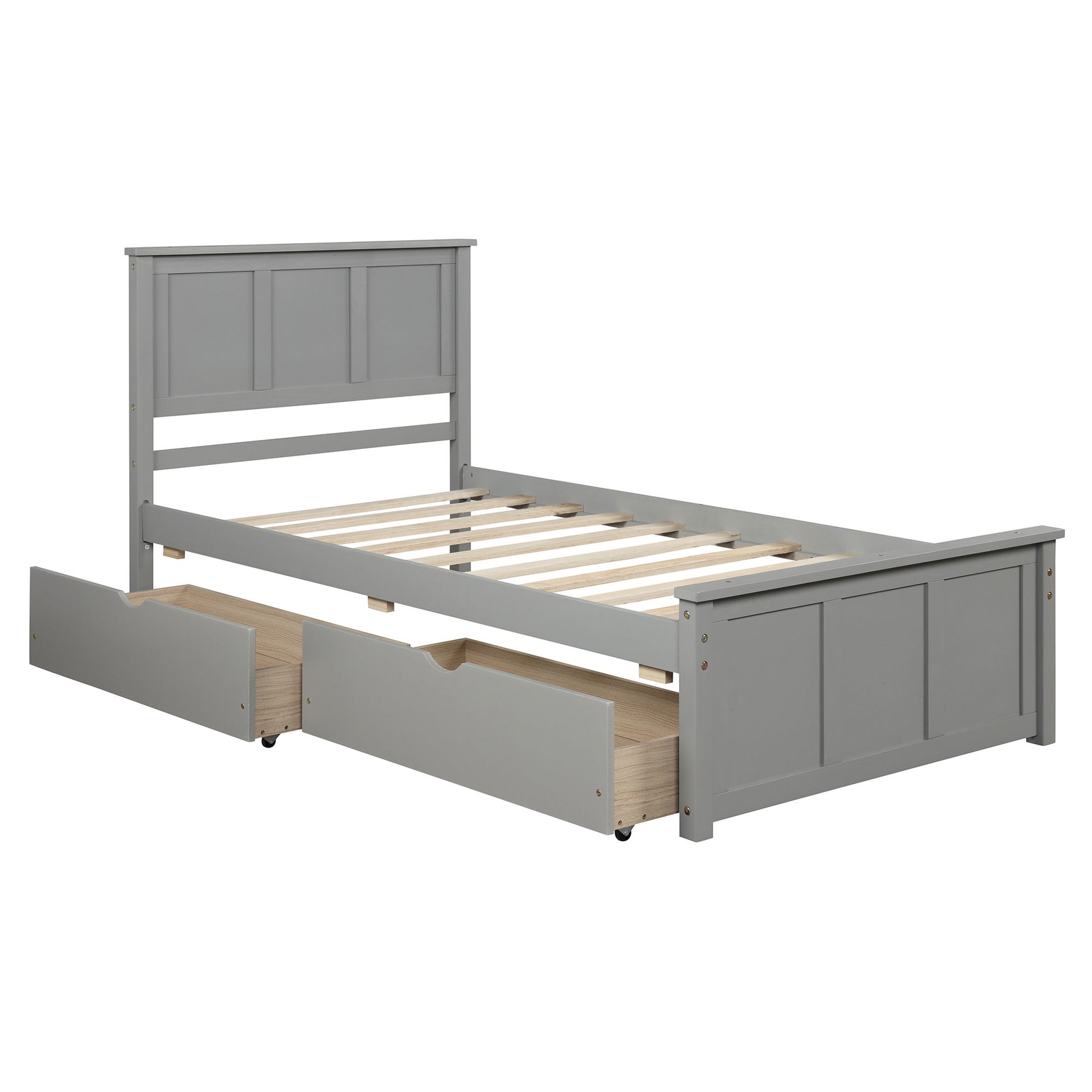 Platform Storage Bed With 2 Wheel Base Drawers - The Sleep Loft - Online Mattress Showroom NYC