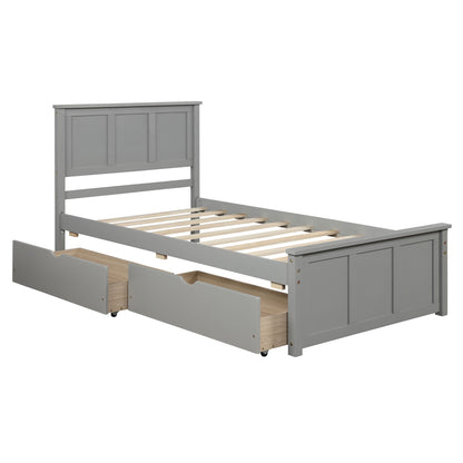 Platform Storage Bed With 2 Wheel Base Drawers - The Sleep Loft - Online Mattress Showroom NYC