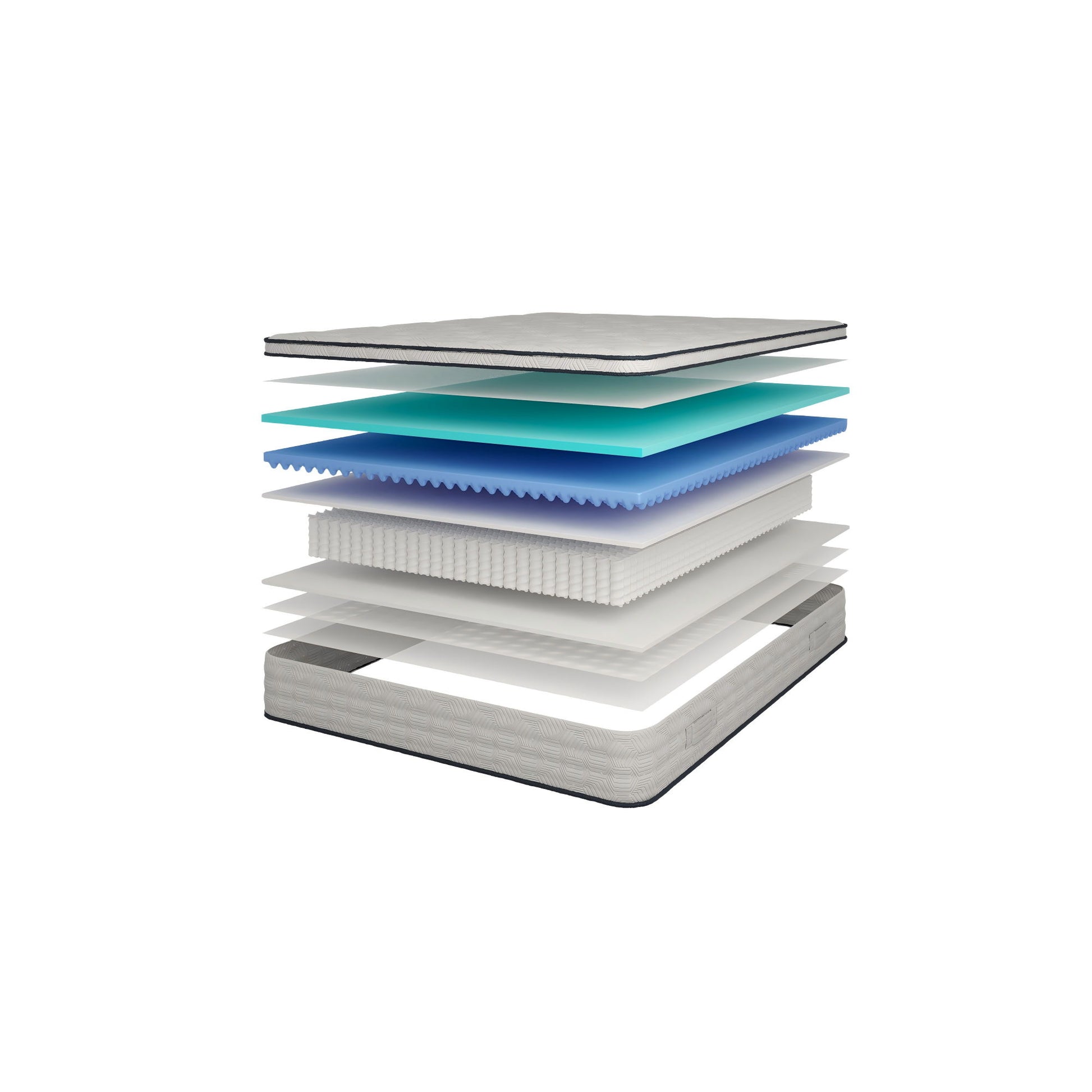 12'' Queen Hybrid Mattress With Pocket Springs And Memory Foam, Medium Firm Support - White - The Sleep Loft - Online Mattress Showroom NYC