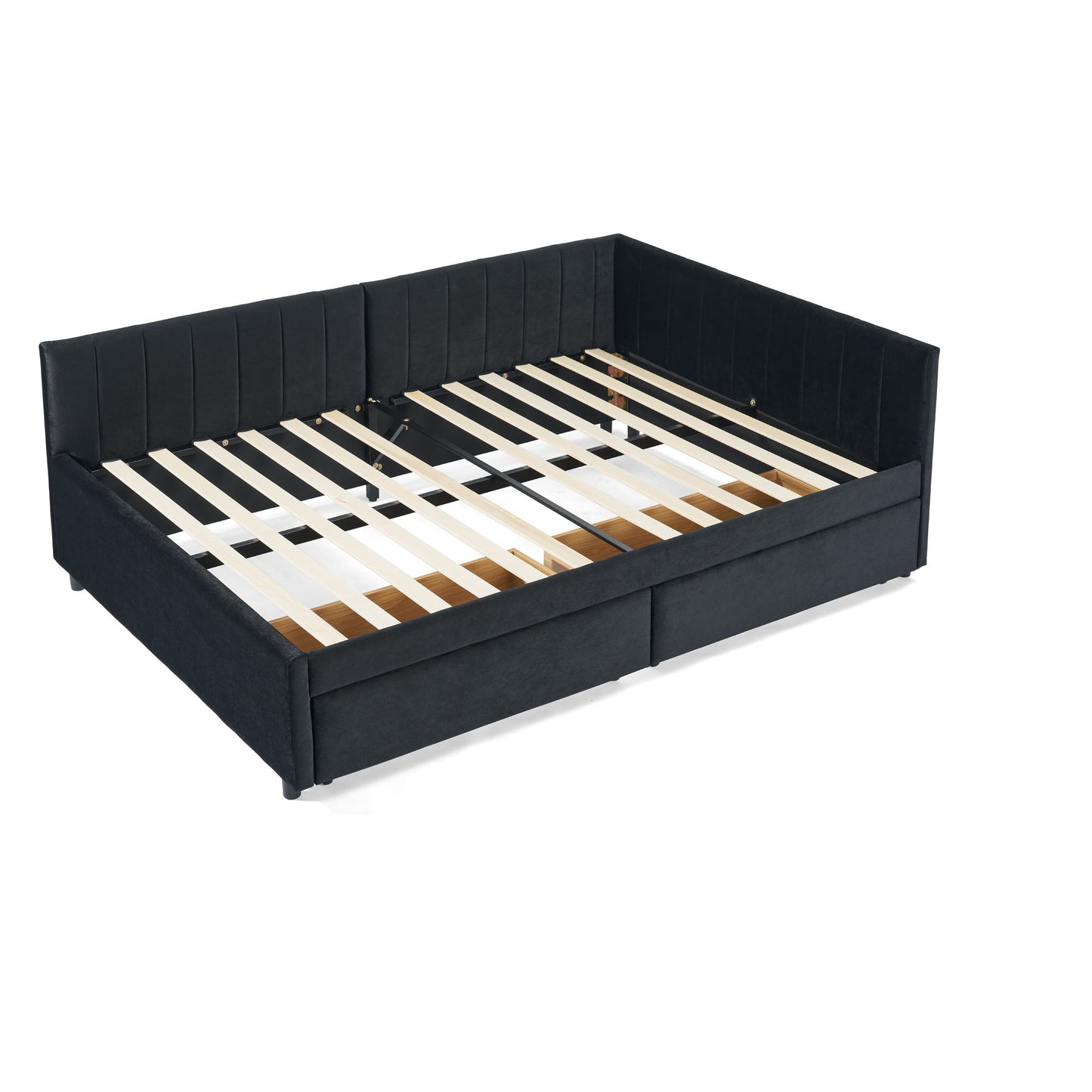 Upholstered Tufted Daybed Frame With Storage Drawers - The Sleep Loft - Online Mattress Showroom NYC