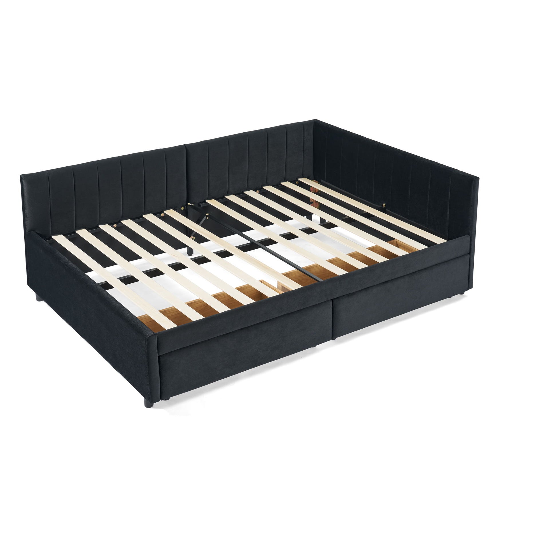 Upholstered Tufted Daybed Frame With Storage Drawers - The Sleep Loft - Online Mattress Showroom NYC