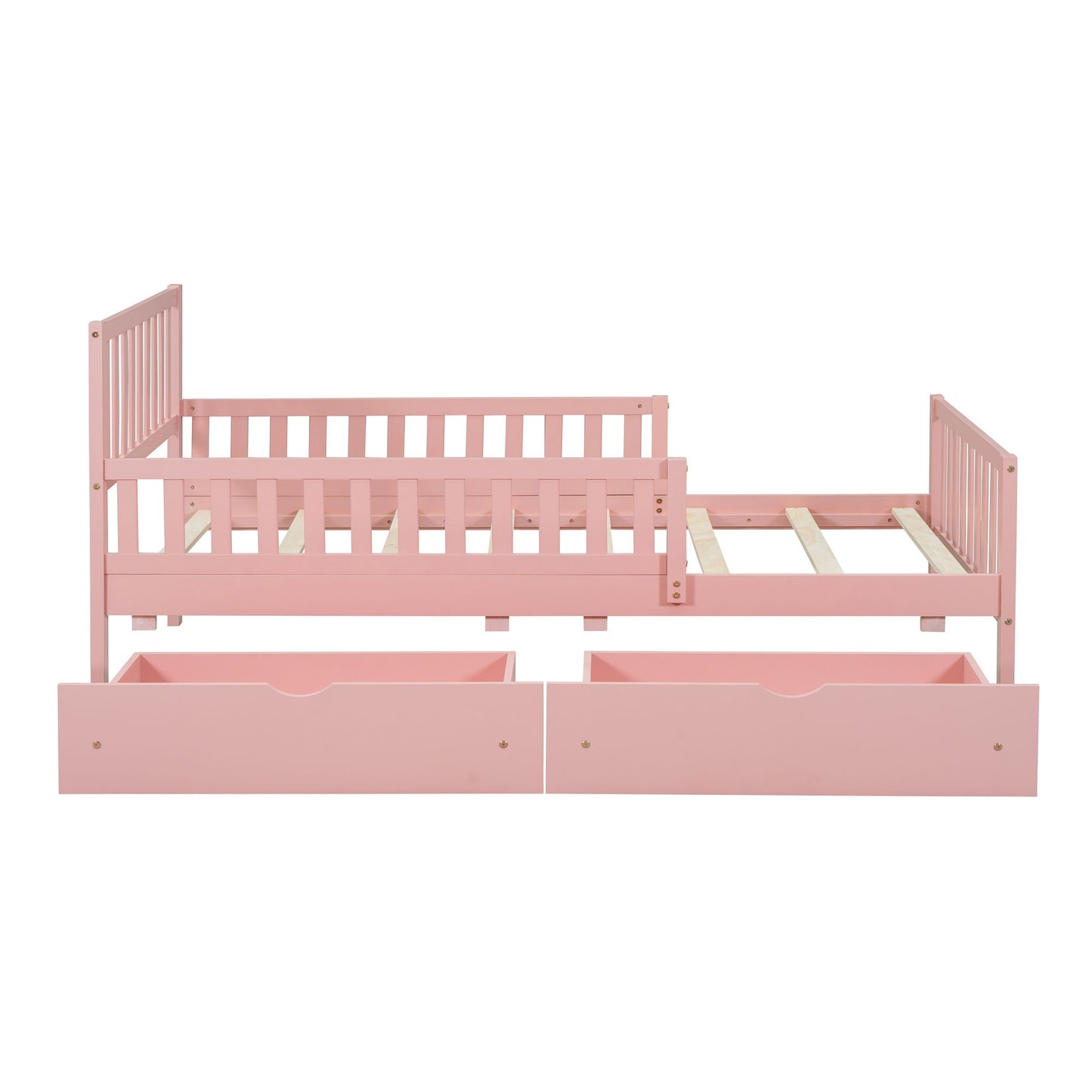 Platform Bed With Guardrails On Both Sides And 2 Storage Drawers - The Sleep Loft - Online Mattress Showroom NYC