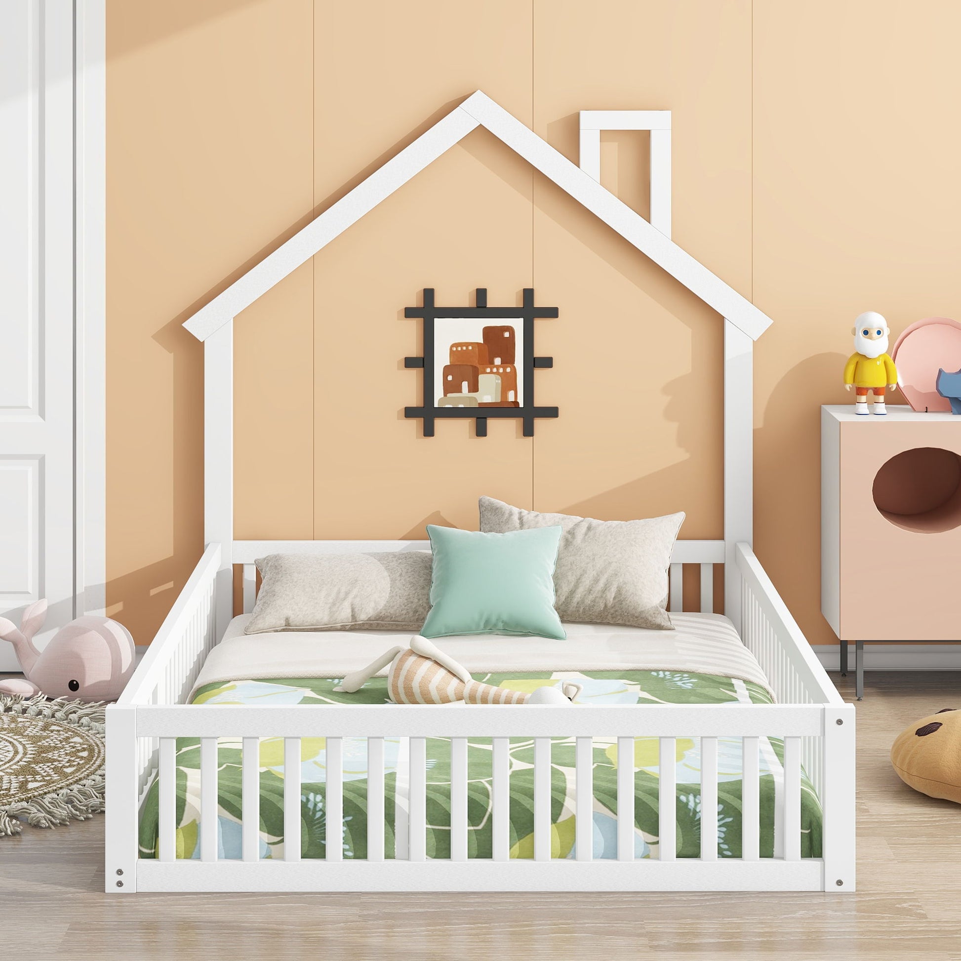 House Platform Bed With Guardrail - The Sleep Loft - Online Mattress Showroom NYC