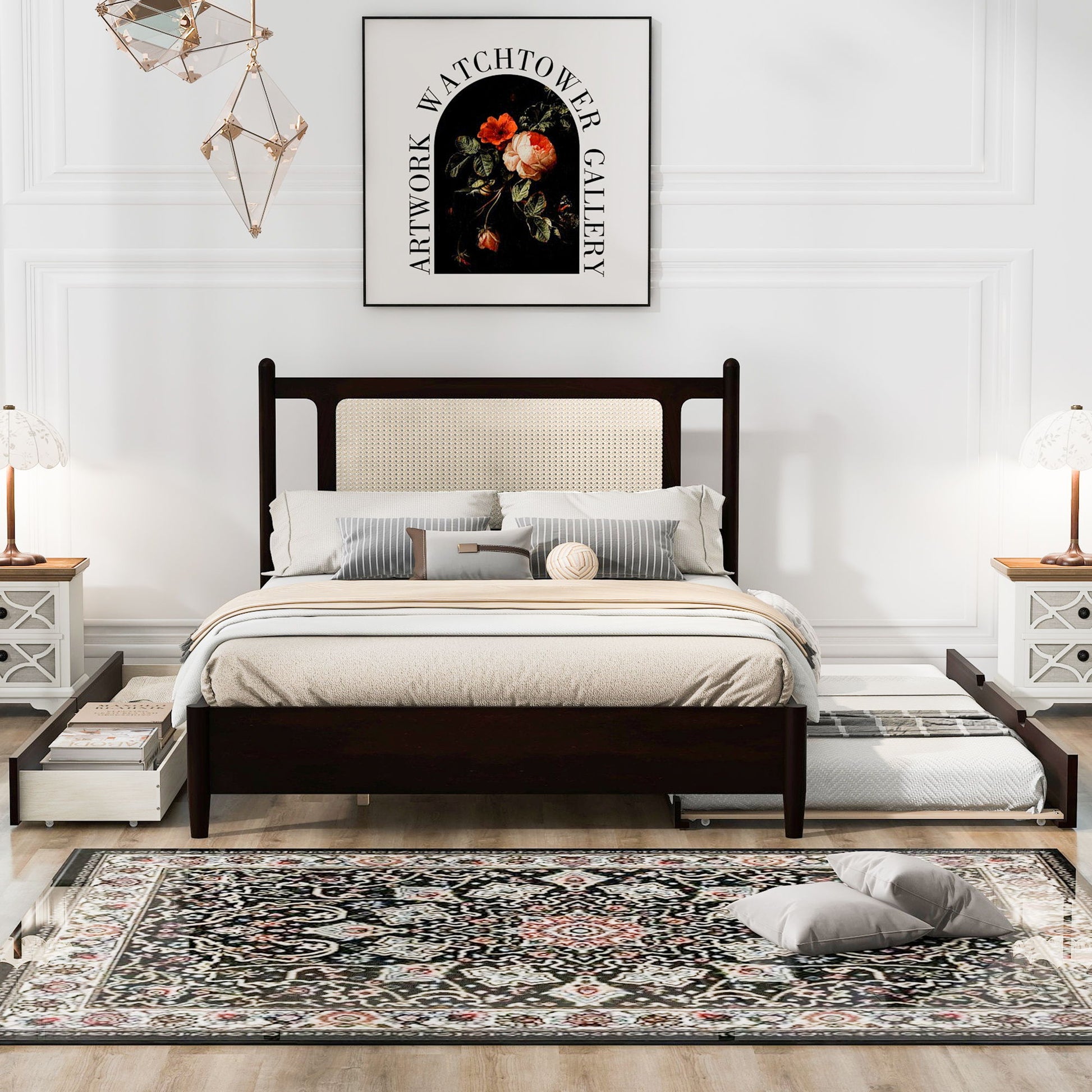 Platform Bed With 2 Big Drawers & Trundle - The Sleep Loft - Online Mattress Showroom NYC