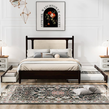 Platform Bed With 2 Big Drawers & Trundle - The Sleep Loft - Online Mattress Showroom NYC