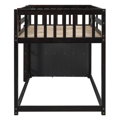 Bunk Bed With 4 Drawers And 3 Shelves - The Sleep Loft - Online Mattress Showroom NYC