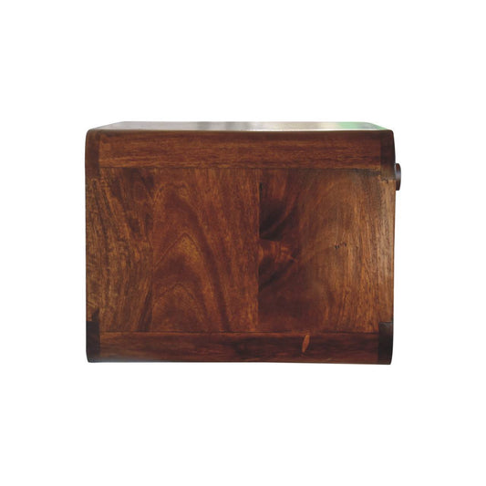 Wall Mounted Open Woven Bedside Table - Chestnut - The Sleep Loft - Online Mattress Showroom NYC